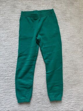 Aritzia TNA Sweatfleece Perfect Fit Emerald Green Fleece Joggers - small